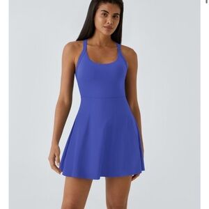 Halara- softlyzero airy backless twisted flare low support dance active dress